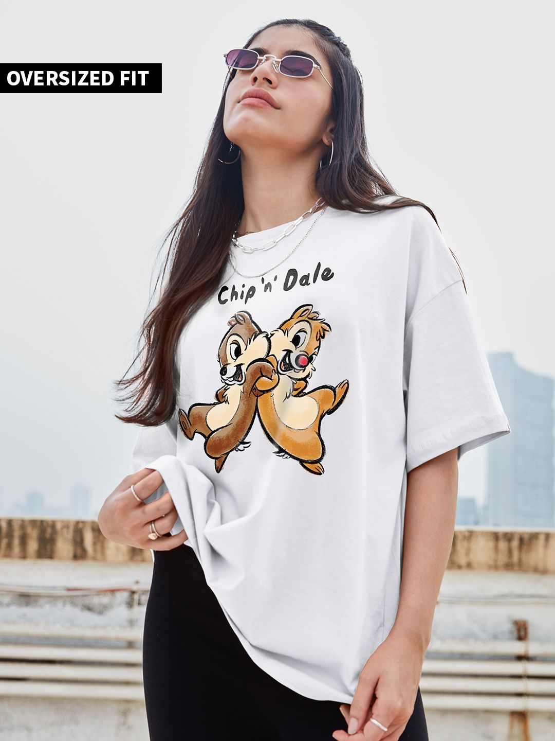Disney Chop N Dale Stripe Kaos Wanita