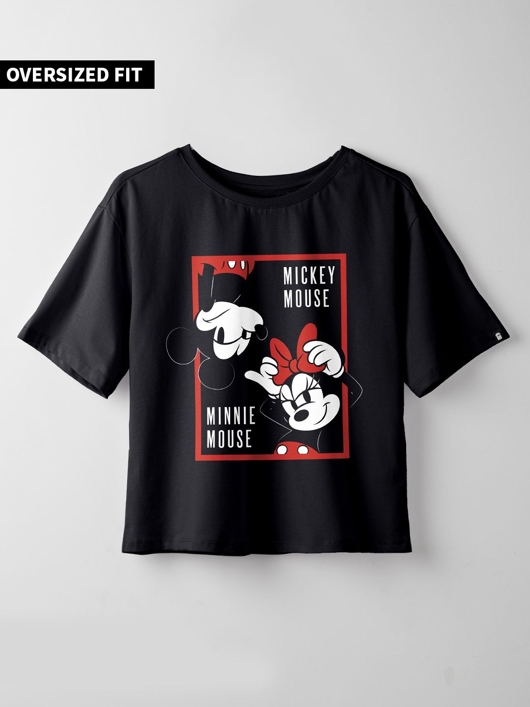 White Tropical Minnie Mouse Oversized T-Shirt