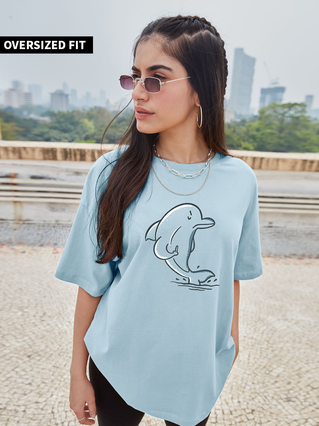 Buy Official Save The Dolphin Women Oversized TShirt online at The