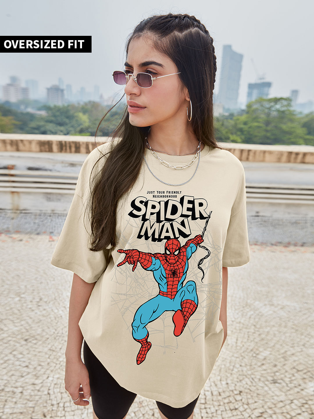 Buy Spider Man Web Crawler Womens Oversized T Shirt Online At The Souled Store 7823