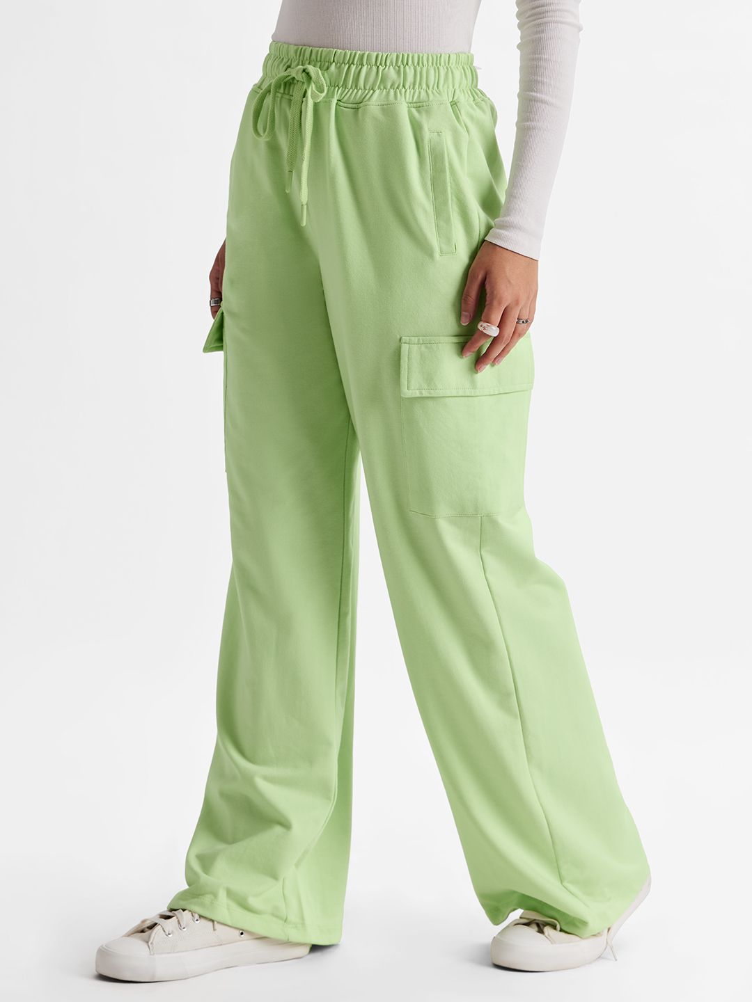 Buy Solids Peppermint Women Cargo Joggers Online