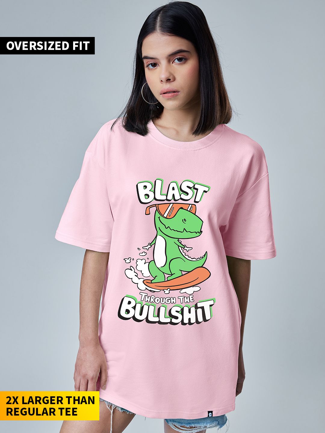 Buy Solids Emerald Green Boyfriend Tshirt Online