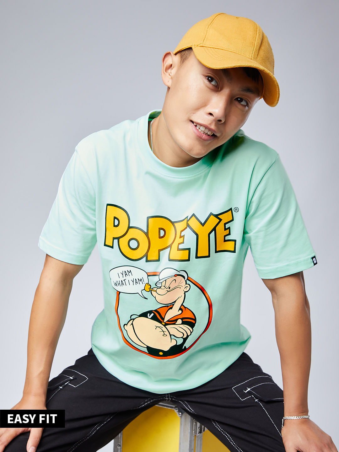 Buy Popeye I Yam What I Yam Men Relaxed Fit T Shirts Online 6518