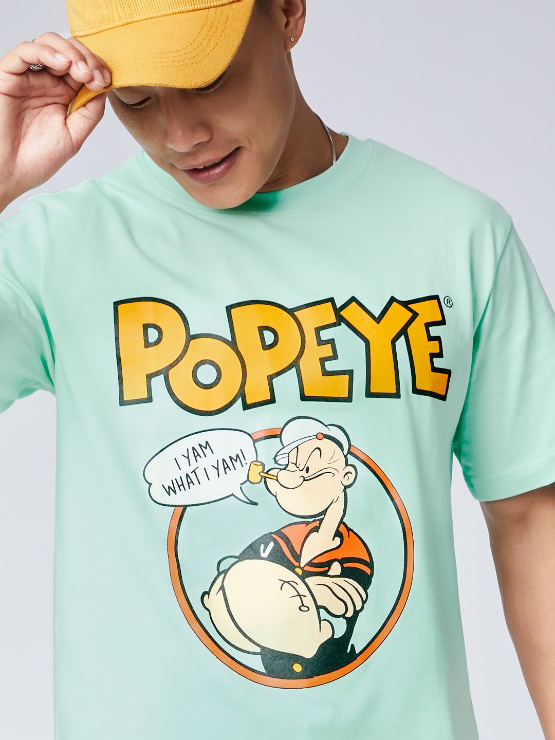 T-shirt Vintage Popeye 1993 – Modèle « I Yam What I Yam! », Taille XL, Occasion Parfait état