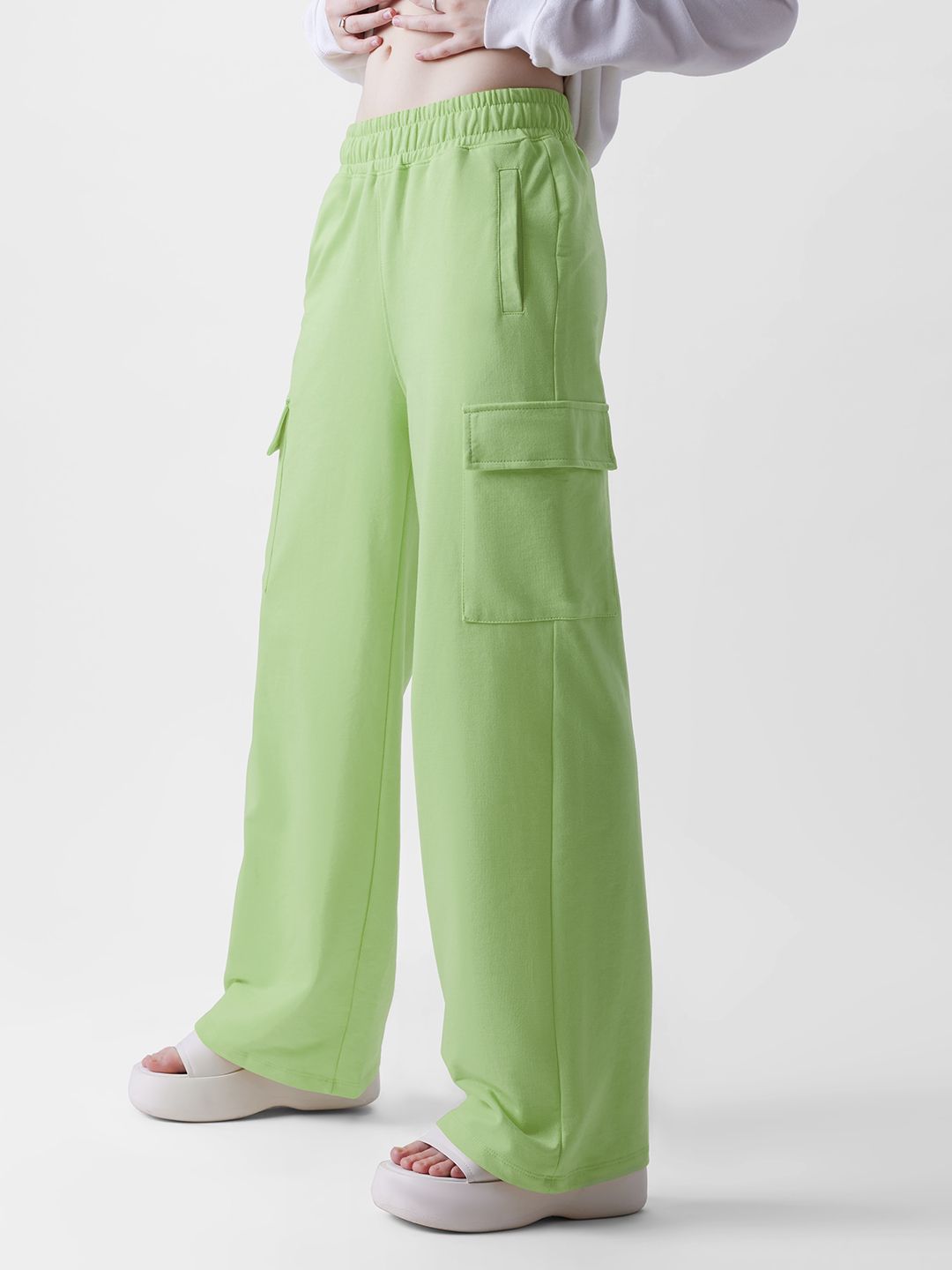 Buy Solids Peppermint Women Cargo Joggers Online