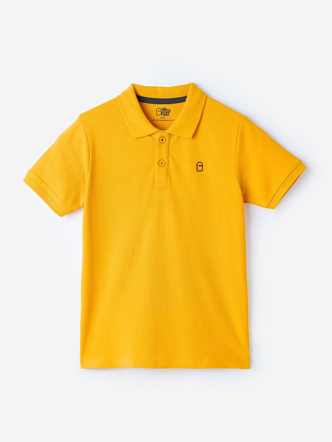 Buy Solids: Mustard Boys Polo T-shirt Online