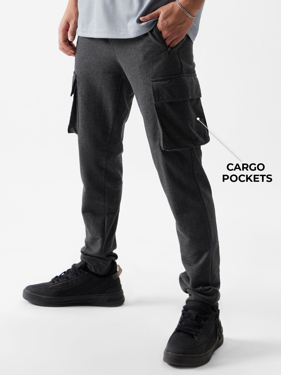 Buy Solids Anthara Men Cargo Joggers Online