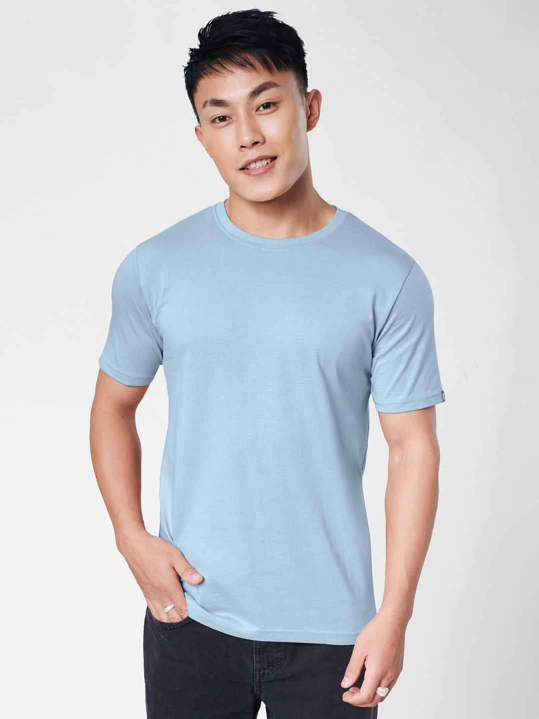 Buy Solids: Powder Blue T-Shirts Online