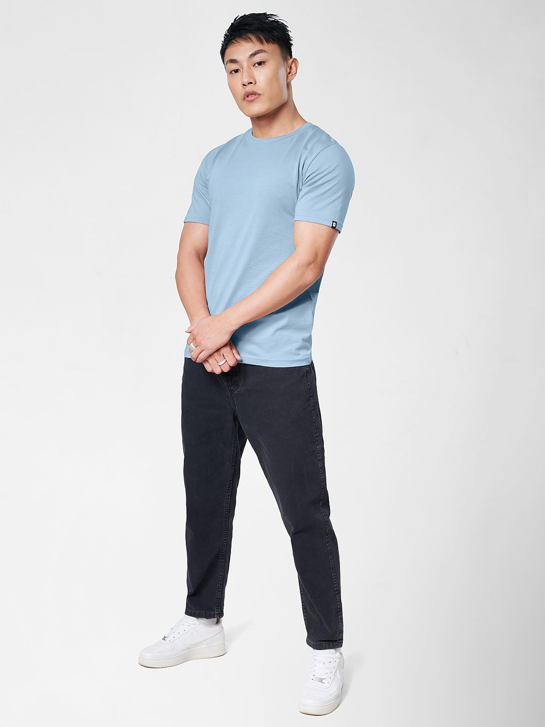 Buy Solids: Powder Blue T-Shirts Online