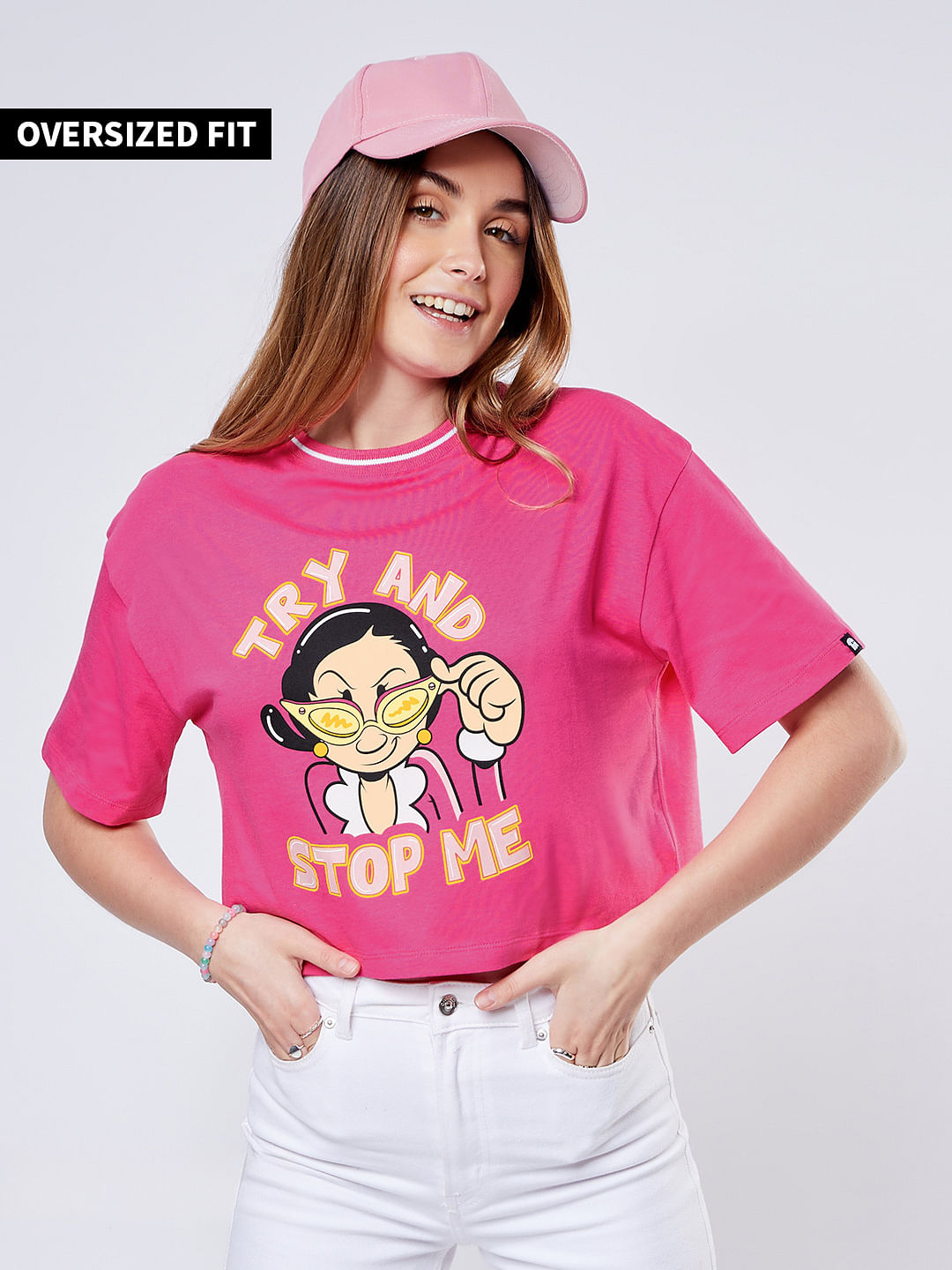 Buy Popeye: Try And Stop Me Women's Oversized Crop Tops online at The ...