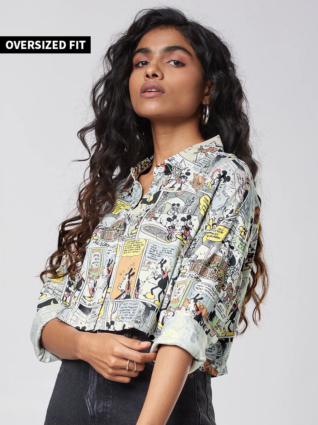 Buy Mickey Mouse Go New Women Cropped Shirts Online