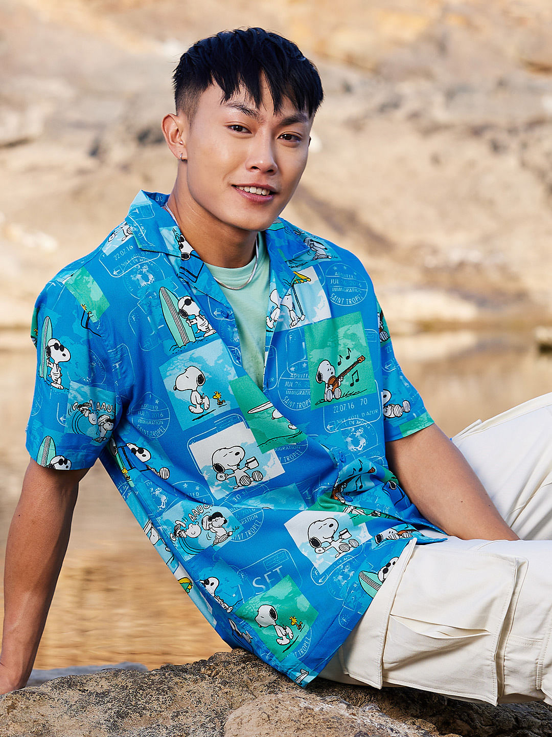 Buy Peanuts Vacation Men Hawaiian Shirt Online