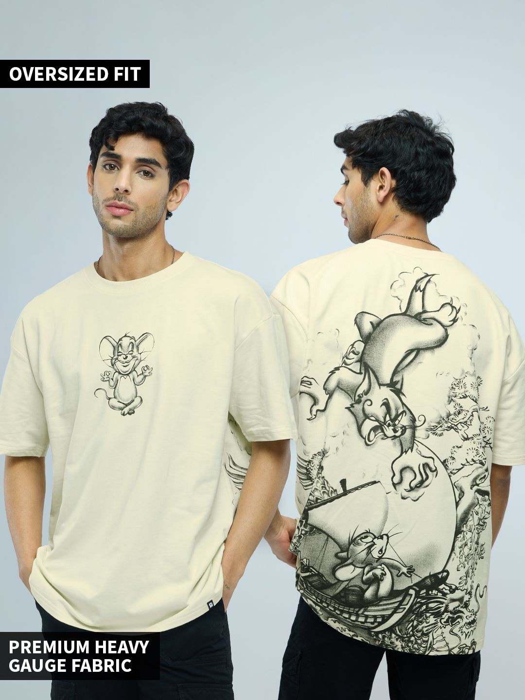 Buy Tom And Jerry Angry Tom Oversized TShirts Online