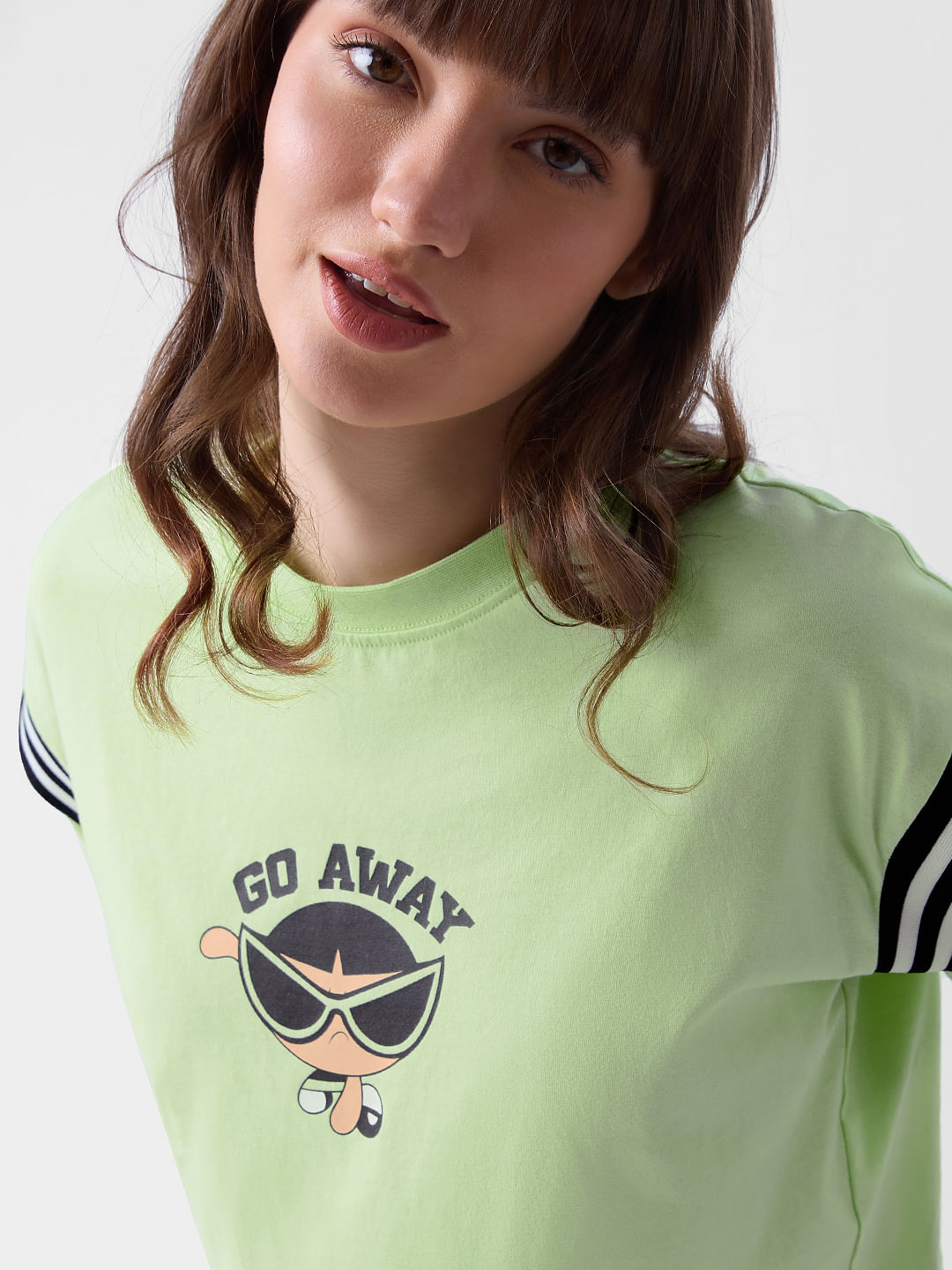 Buy Powerpuff Girls: Go Away Women's Oversized Cropped T-Shirt online ...