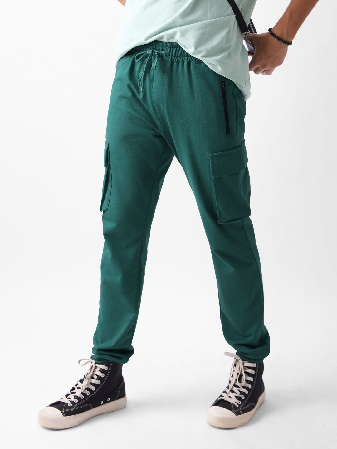 Buy Solids Bottle Men Cargo Joggers Online