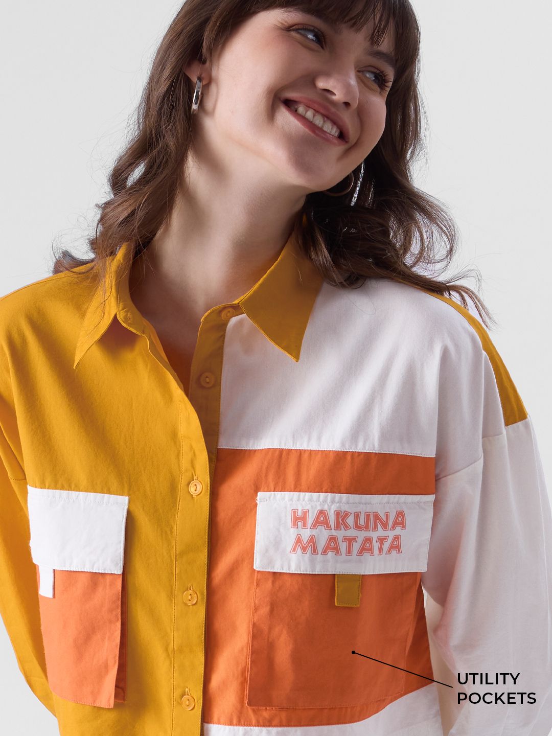 The Lion King: Hakuna Matata Women Oversized Cropped Shirts online