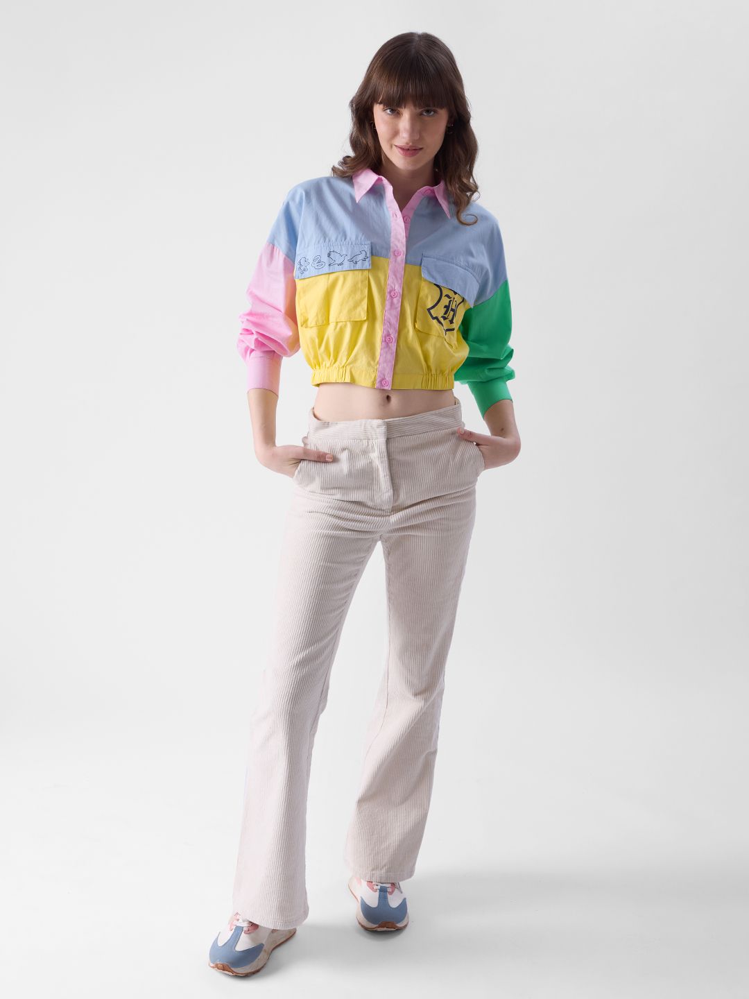 Buy Harry Potter: Hogwarts Women Oversized Cropped Shirts