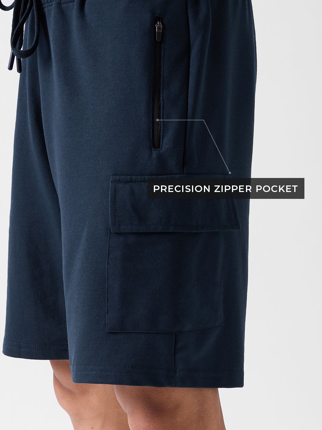 Buy Solids Navy Men Cargo Shorts Online