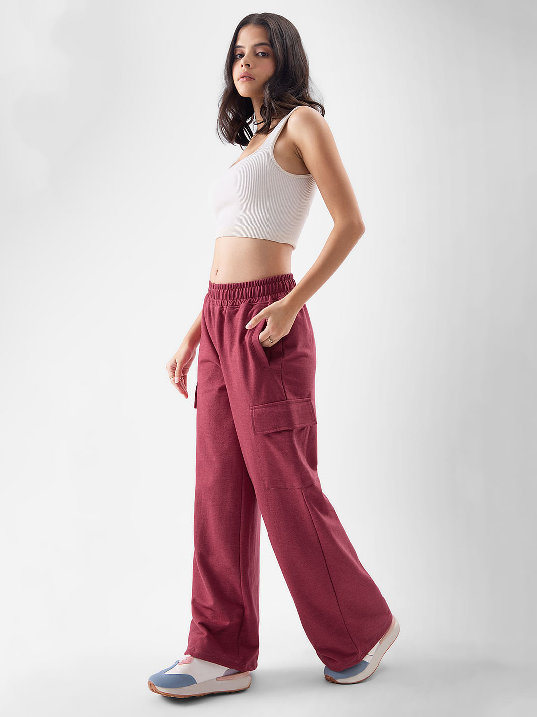 Buy Solids: Ginger (Utility) Women Oversized Joggers Online
