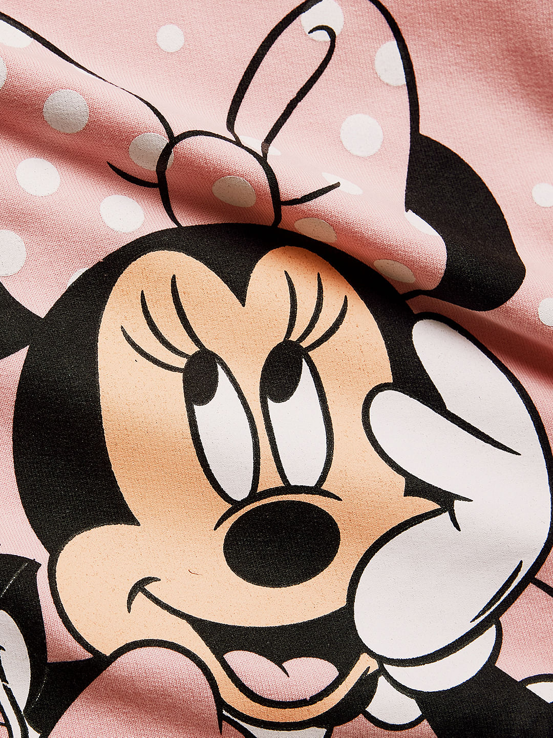 Buy Disney: Minnie Polka Dot Girls Cotton Cropped Sweatshirts online at ...