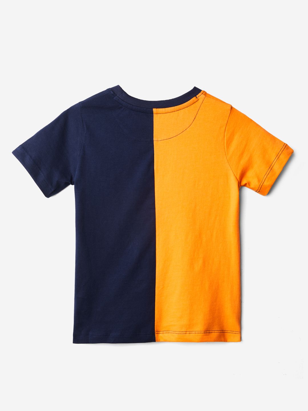Ivory & Rust Colorblock Cotton Boys Shirt main image 1