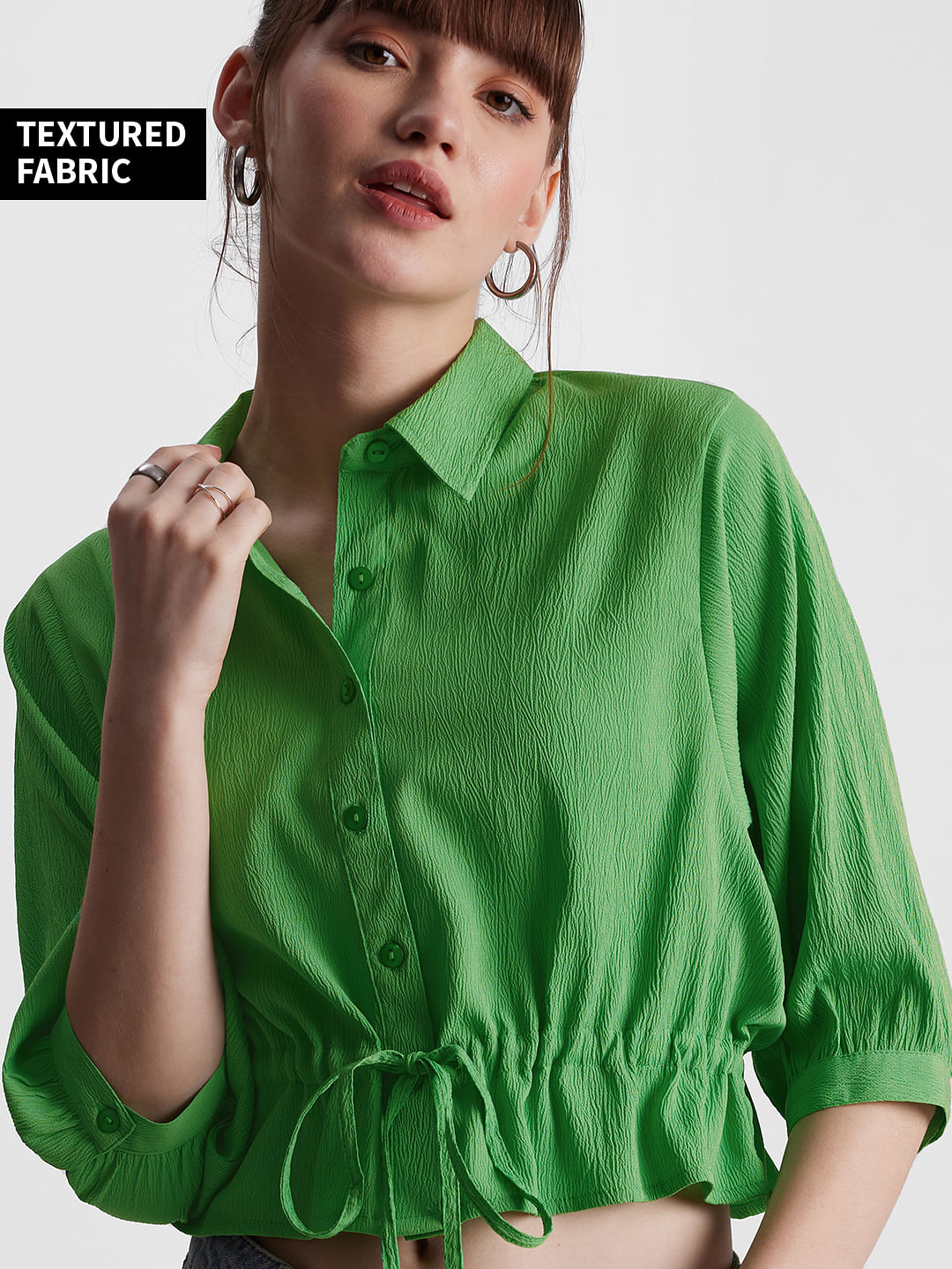 Buy Solids: Groovy Green Women Shirts Online at The Souled Store.
