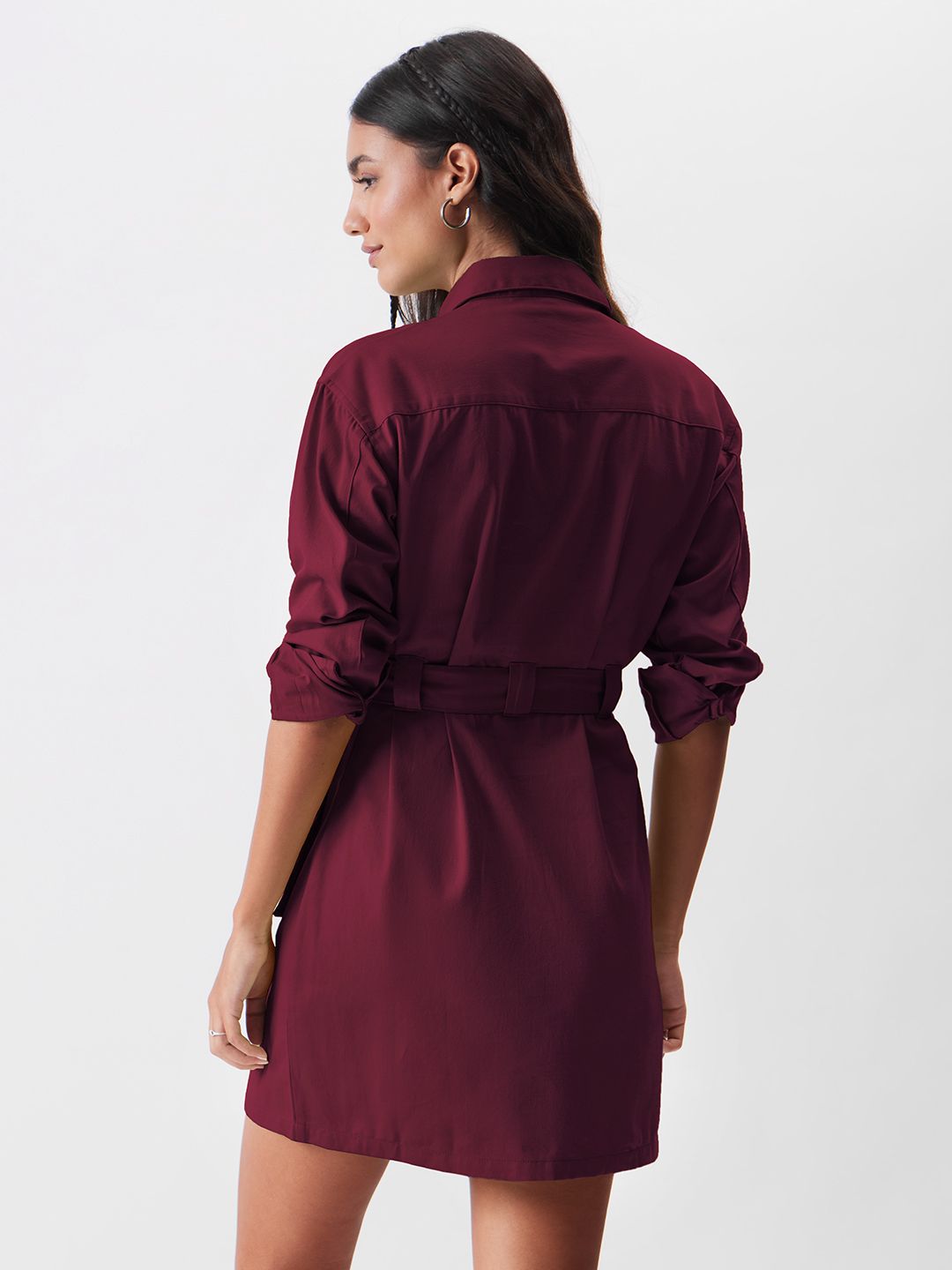 Buy Solids: Burgundy Women Dress Online