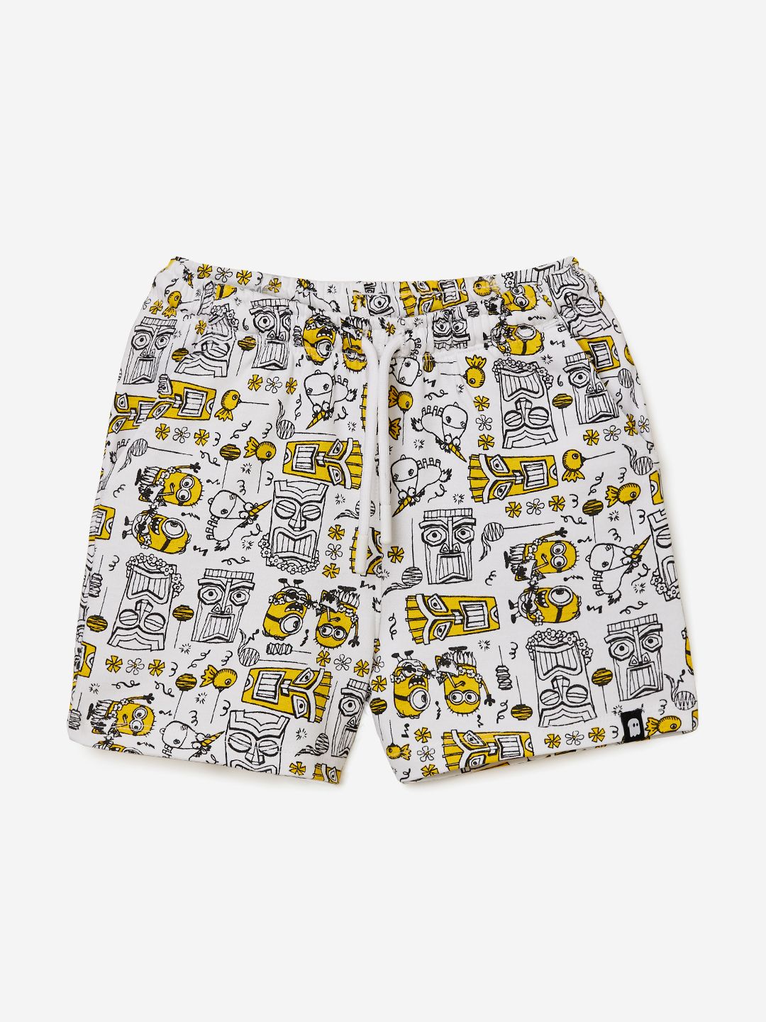 Mousse Navy Blue Minion Print Shorts main image 0