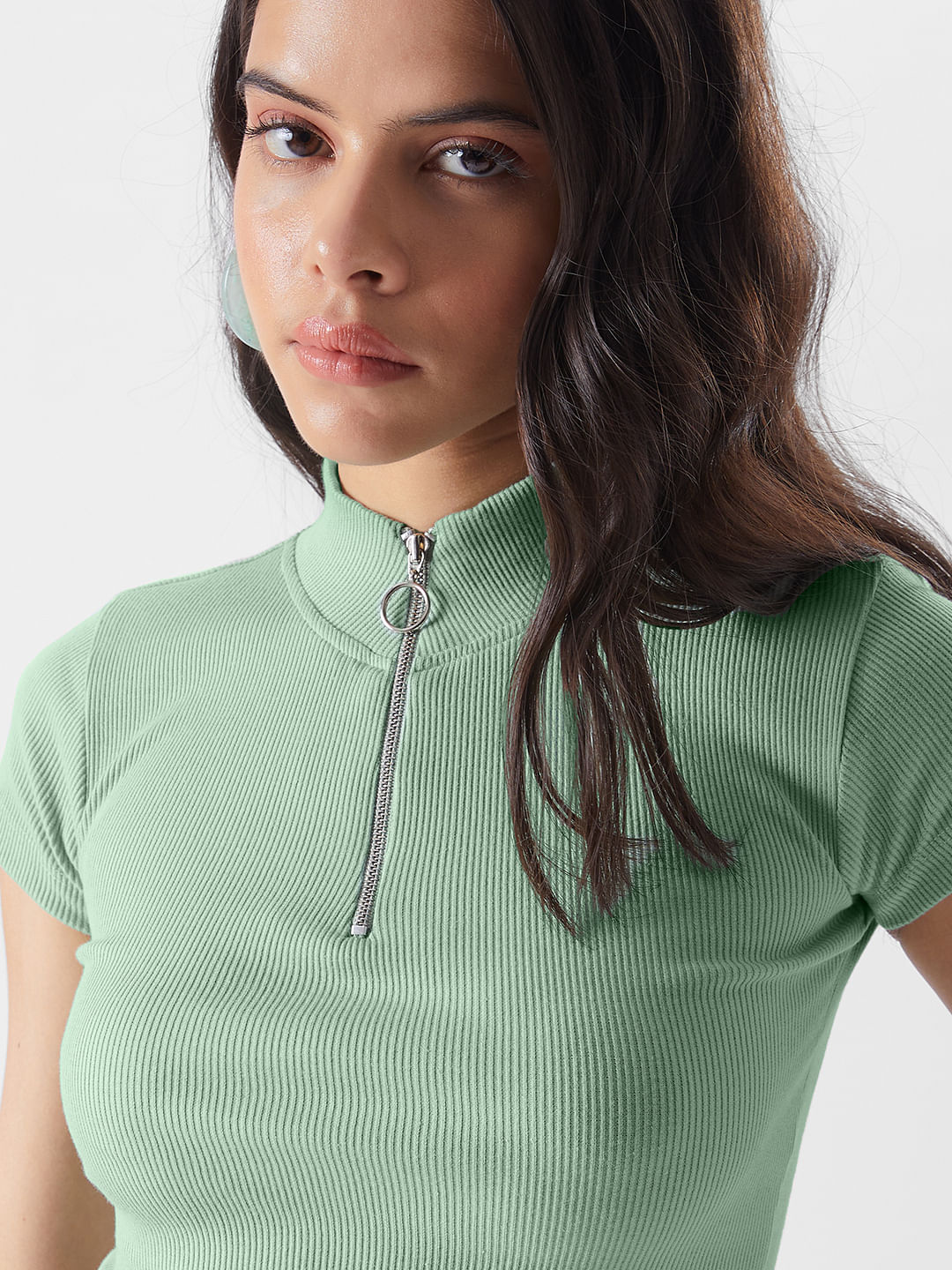 Buy Solids: Jade Green Women's Cropped Tops online at The Souled Store