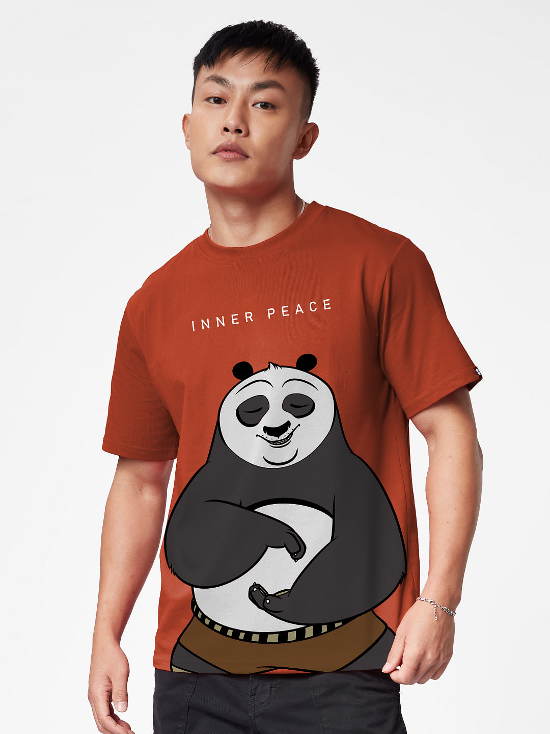 Buy Kung Fu Panda Inner Warrior Half Sleeve Tshirts Online