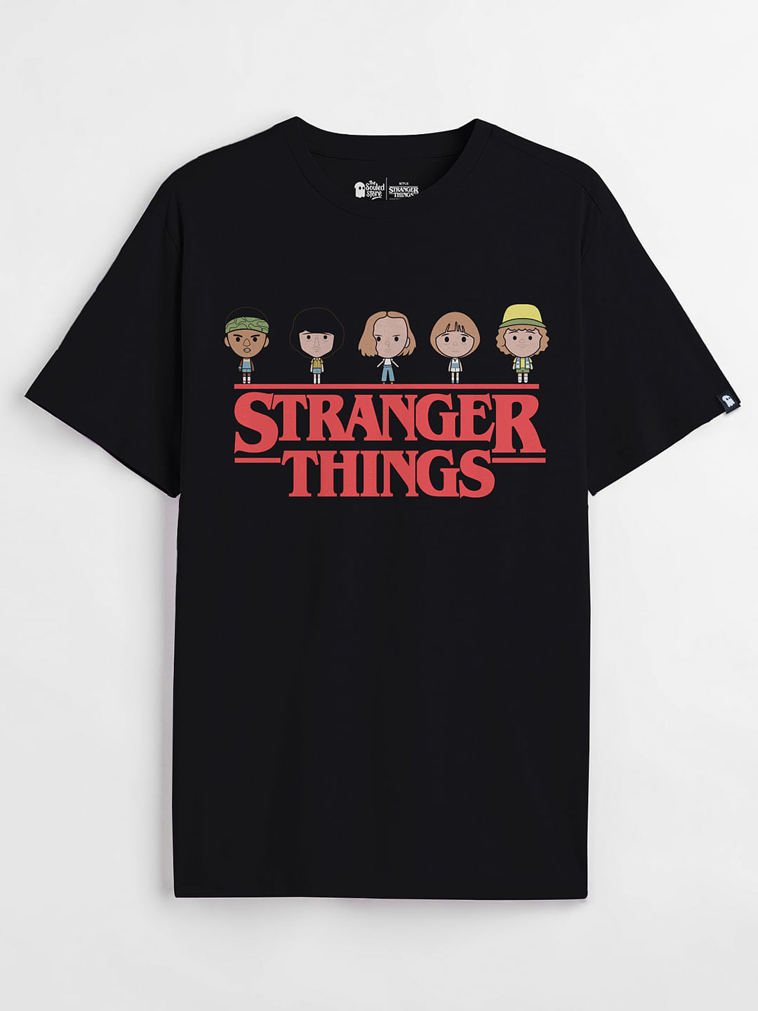 Buy Stranger Things: Chibi Pattern Half Sleeve T-Shirts Online