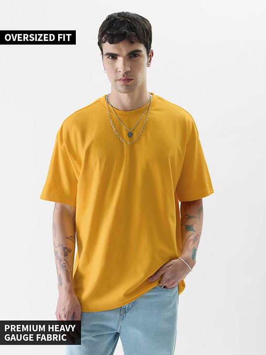 Buy Solids: Simpsons Yellow Oversized T-Shirts Online