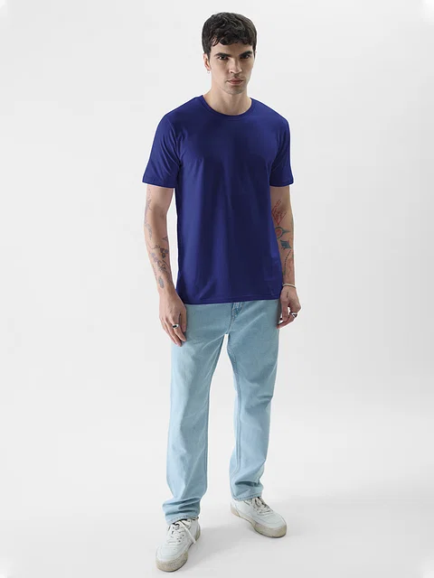 Buy Solids: MI Blue T-Shirts Online