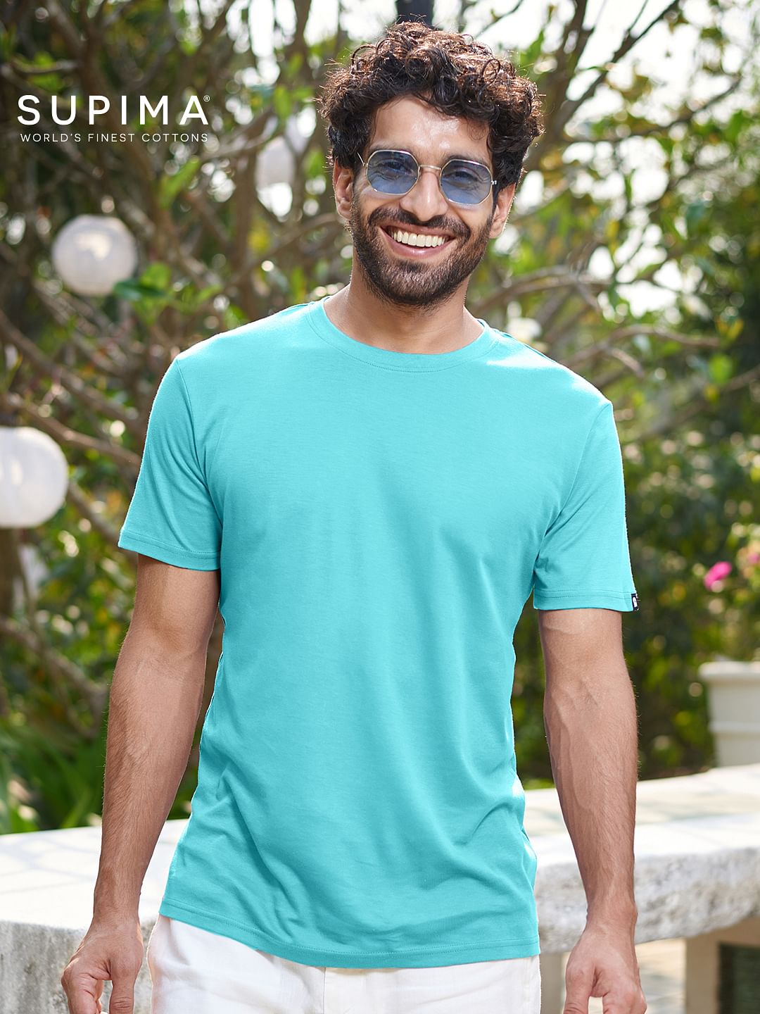 Buy Solids: Airy Blue (Supima) T-Shirts Online