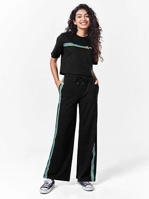 Solids: Black Rose (Flared Joggers) Women Flared Joggers By The Souled Store