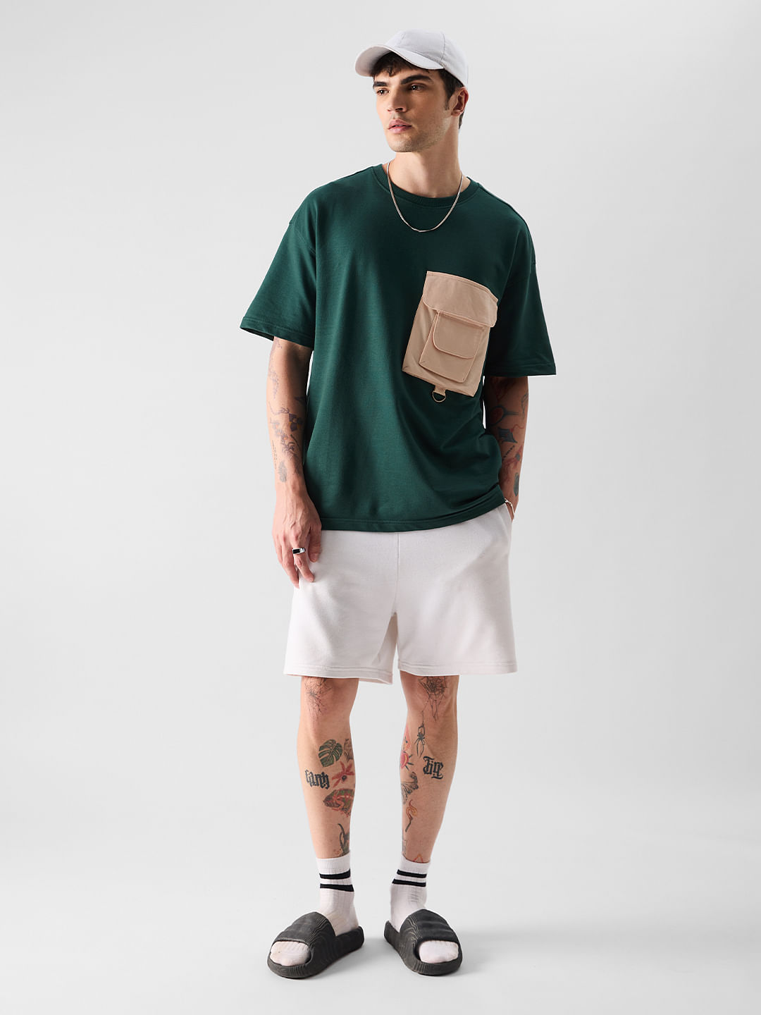 Buy Solids: Green Emerald (Utility) Oversized T-Shirts Online