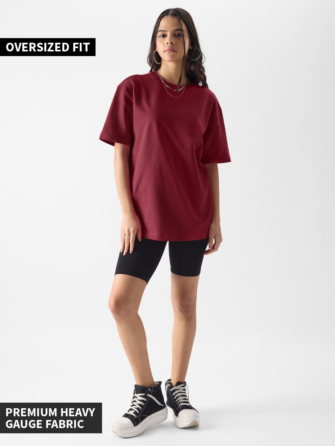 Buy Solids Superhero Red Boyfriend Tshirt Online