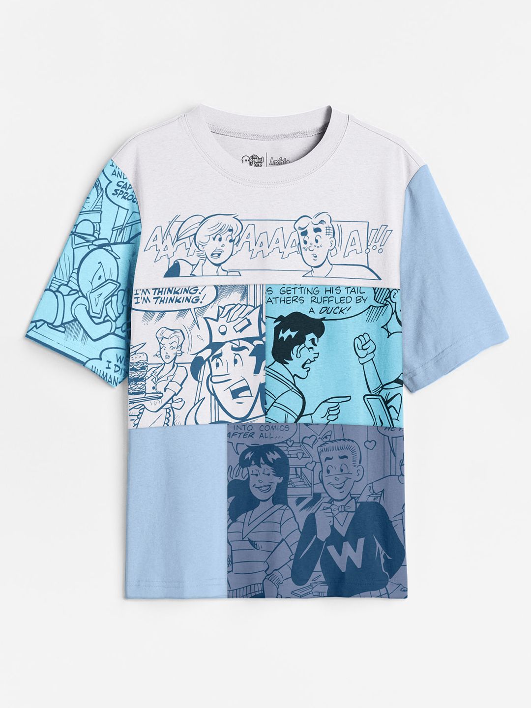Buy Archie: Panels (Colourblock) Women Oversized T-Shirts Online