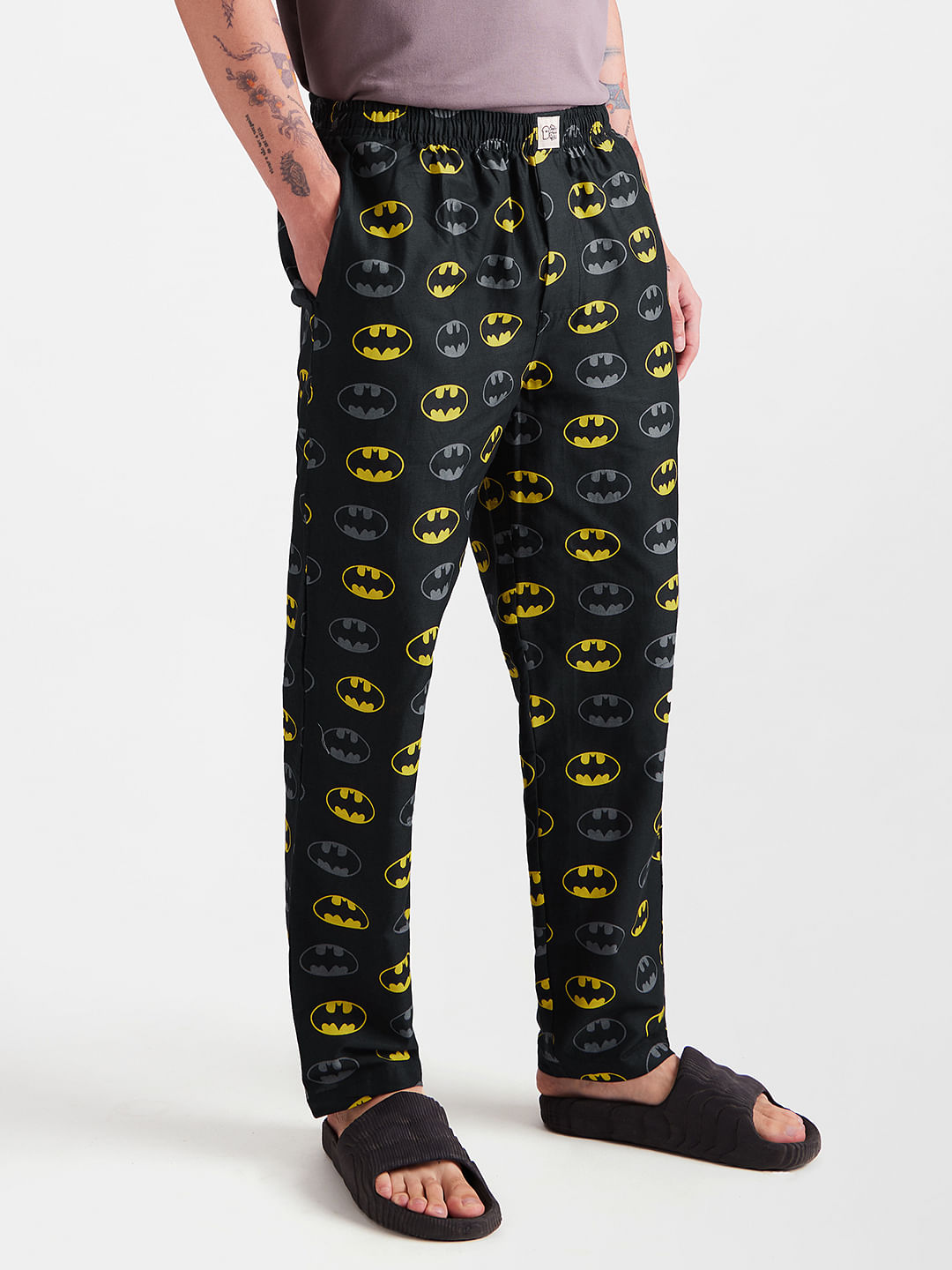 Dc Comics Batman Mens Bat Symbol Icon Retro Character Sleep Pajama Pants  Grey  Target