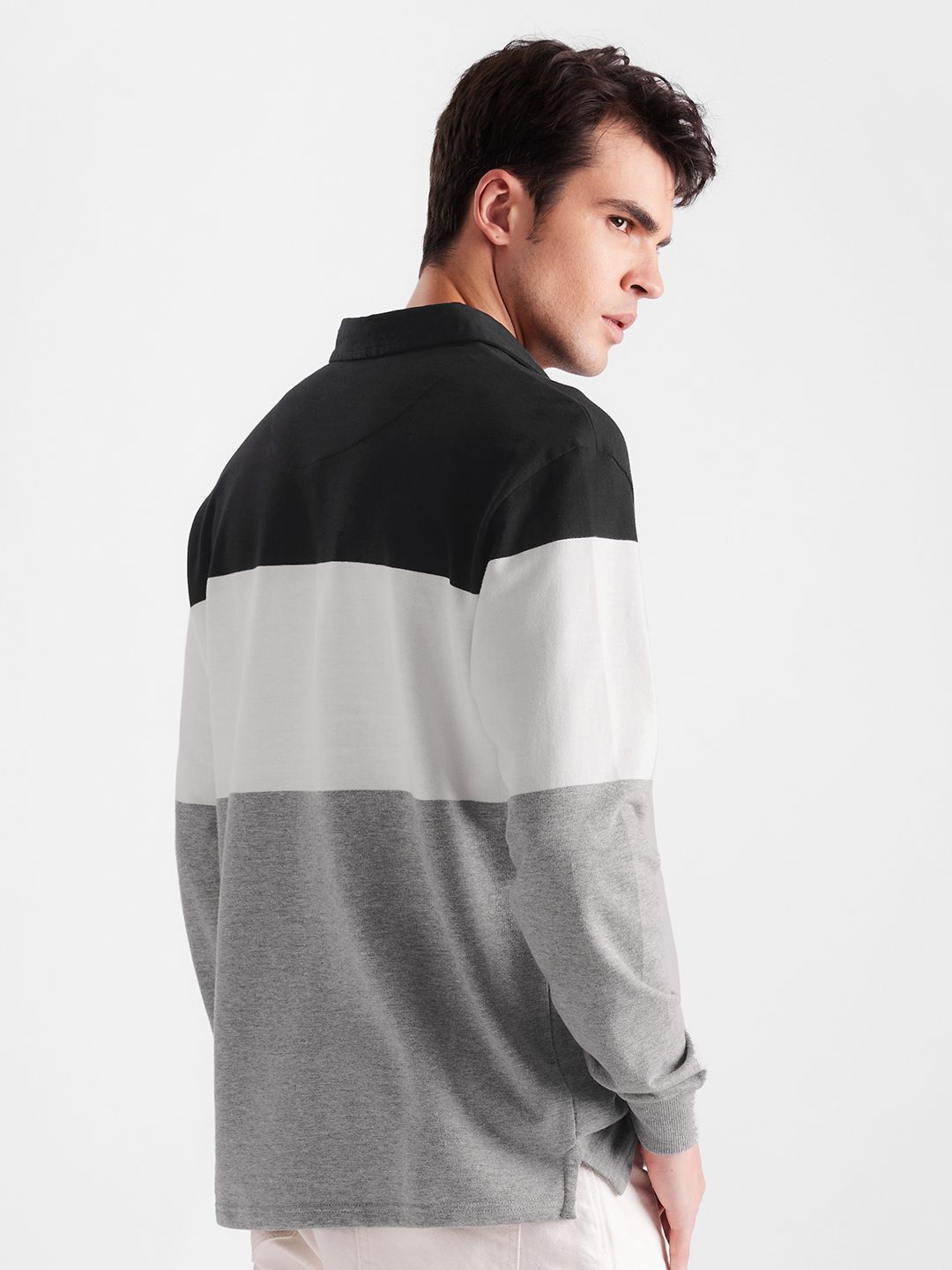 Buy Solids Black, White, Grey Men Rugby Polos Online
