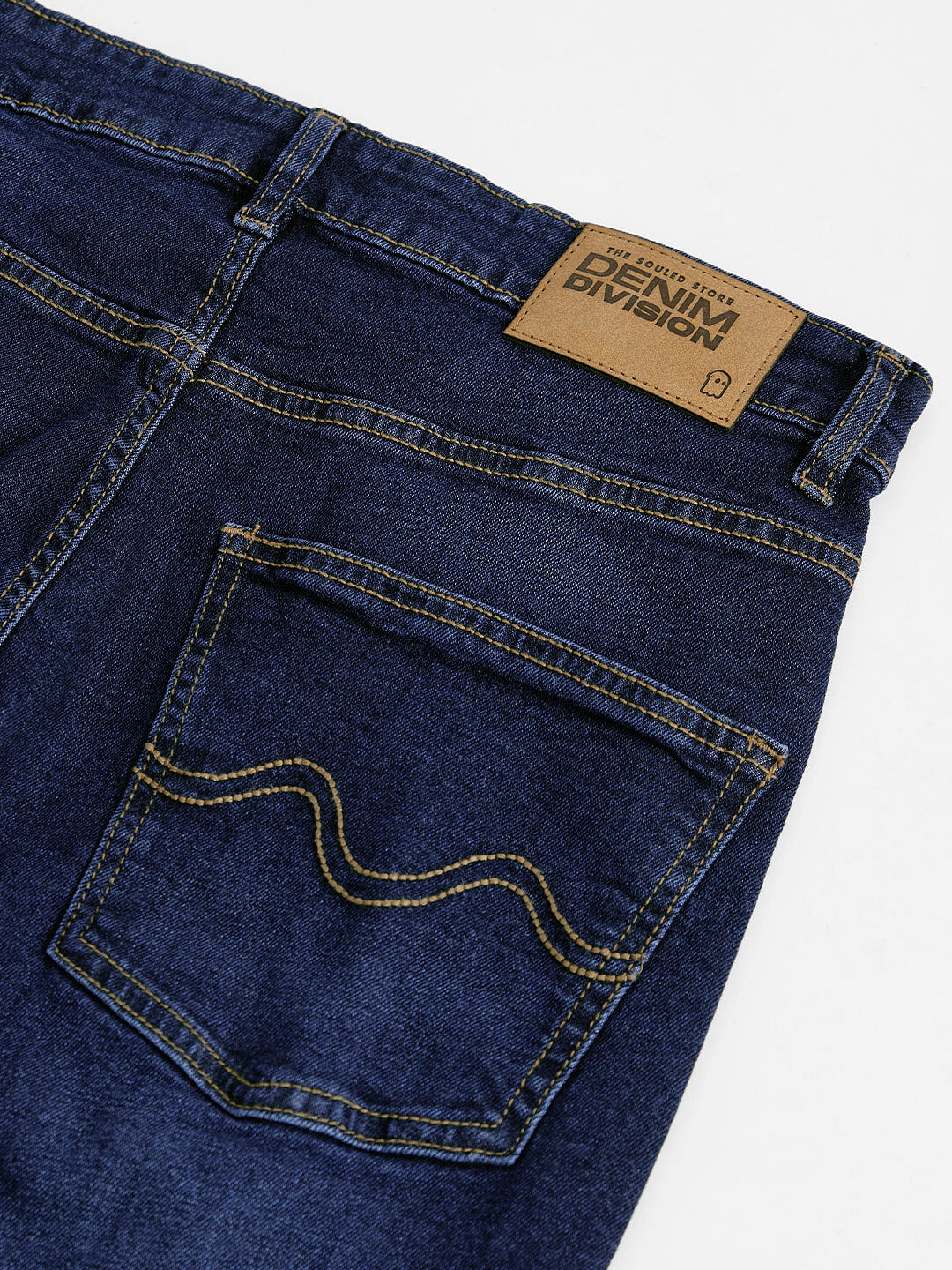 Buy Solids: Distressed Blue (Straight Fit) Men Straight Fit Jeans Online
