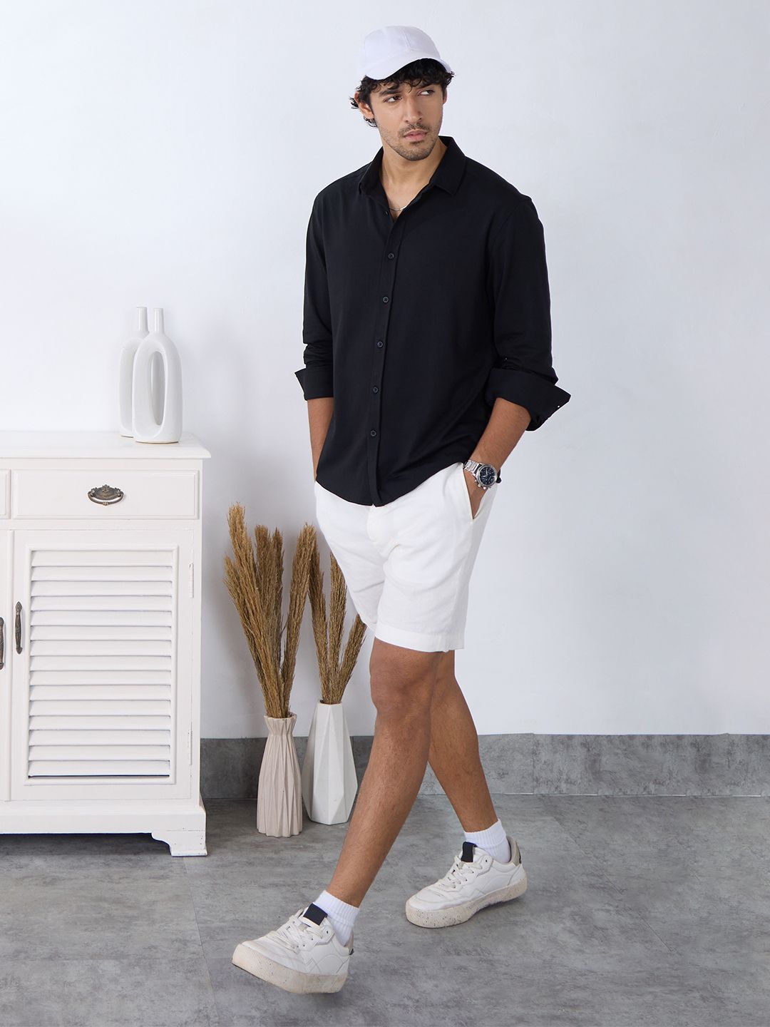 Textured Shirt: Black Men Textured Shirts online