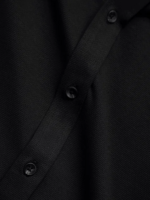 Buy Solids: Black Knit Shirt Online