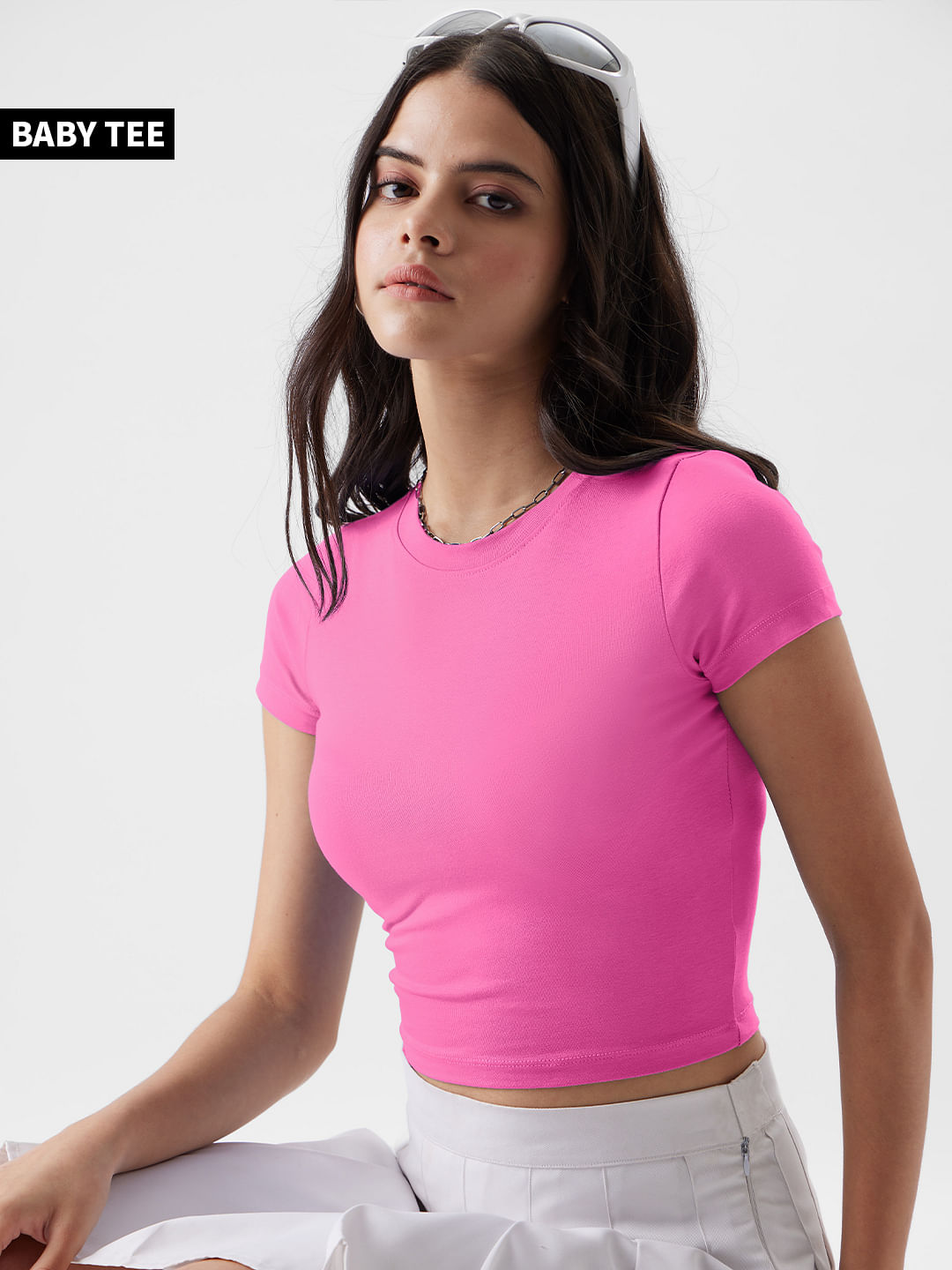 Buy Solids: Roseate Blue Women Cropped Tops Online