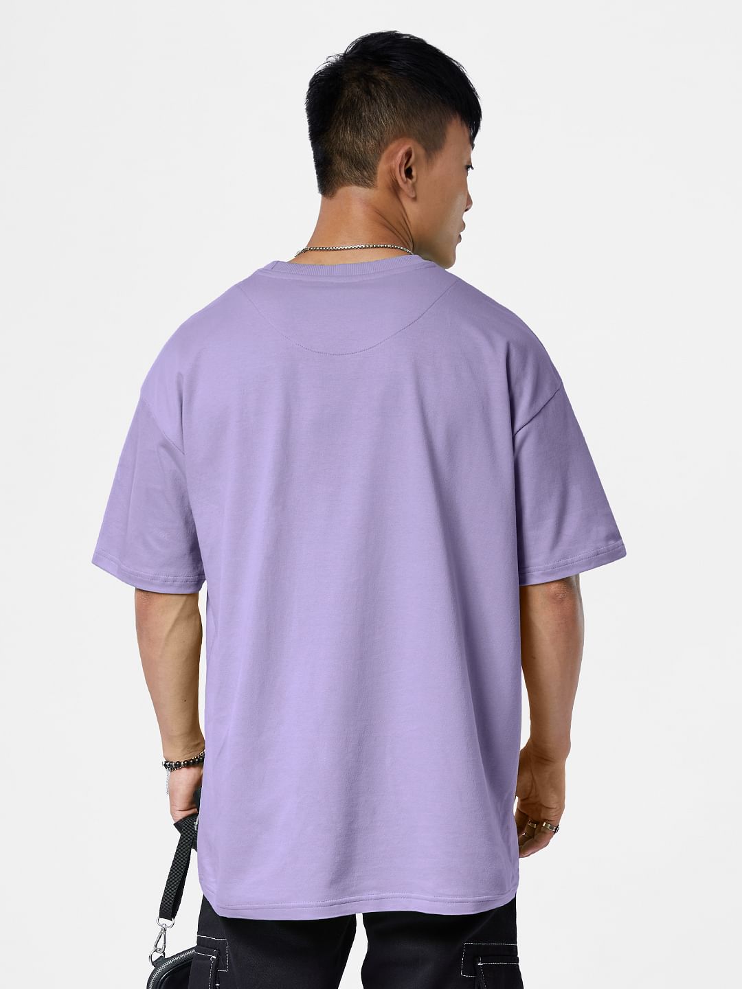 Buy Courage Lavender Scared Oversized T Shirts Online