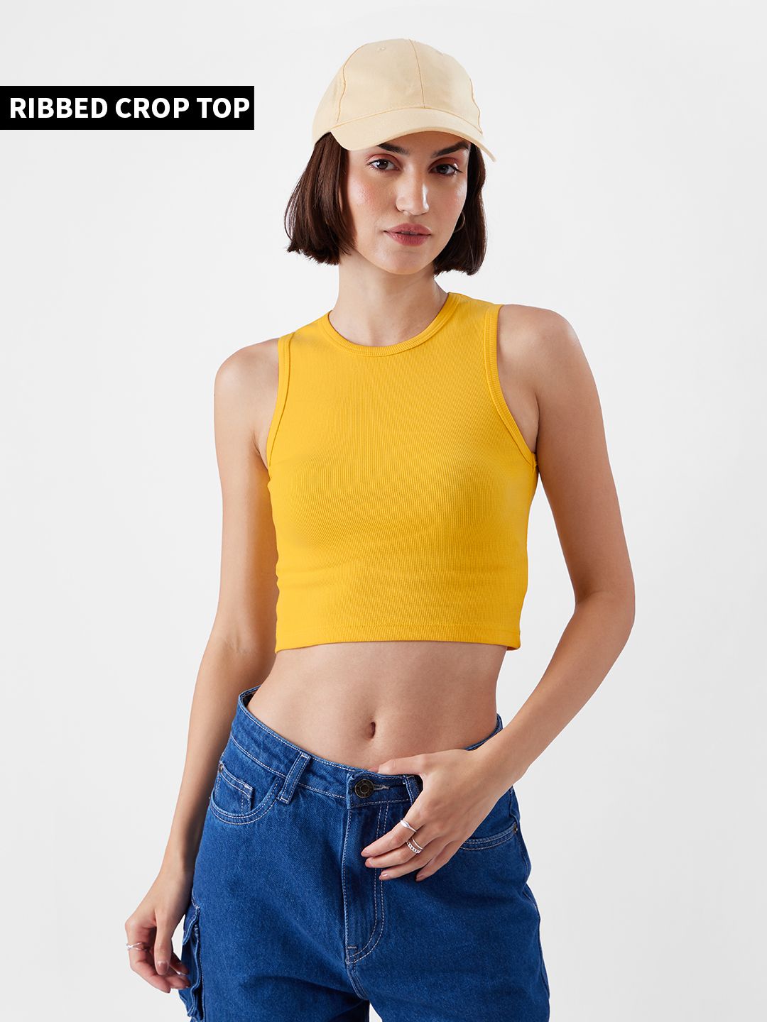 Buy Solids Lemon Women Tank Tops Online