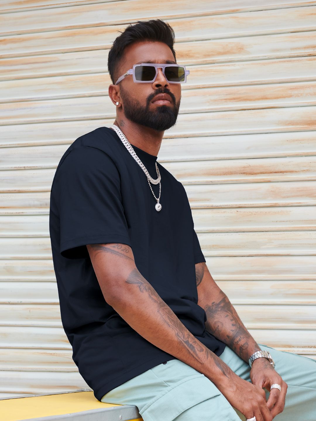 Buy Solids Navy Blue Half Sleeve TShirts online at The Souled Store.