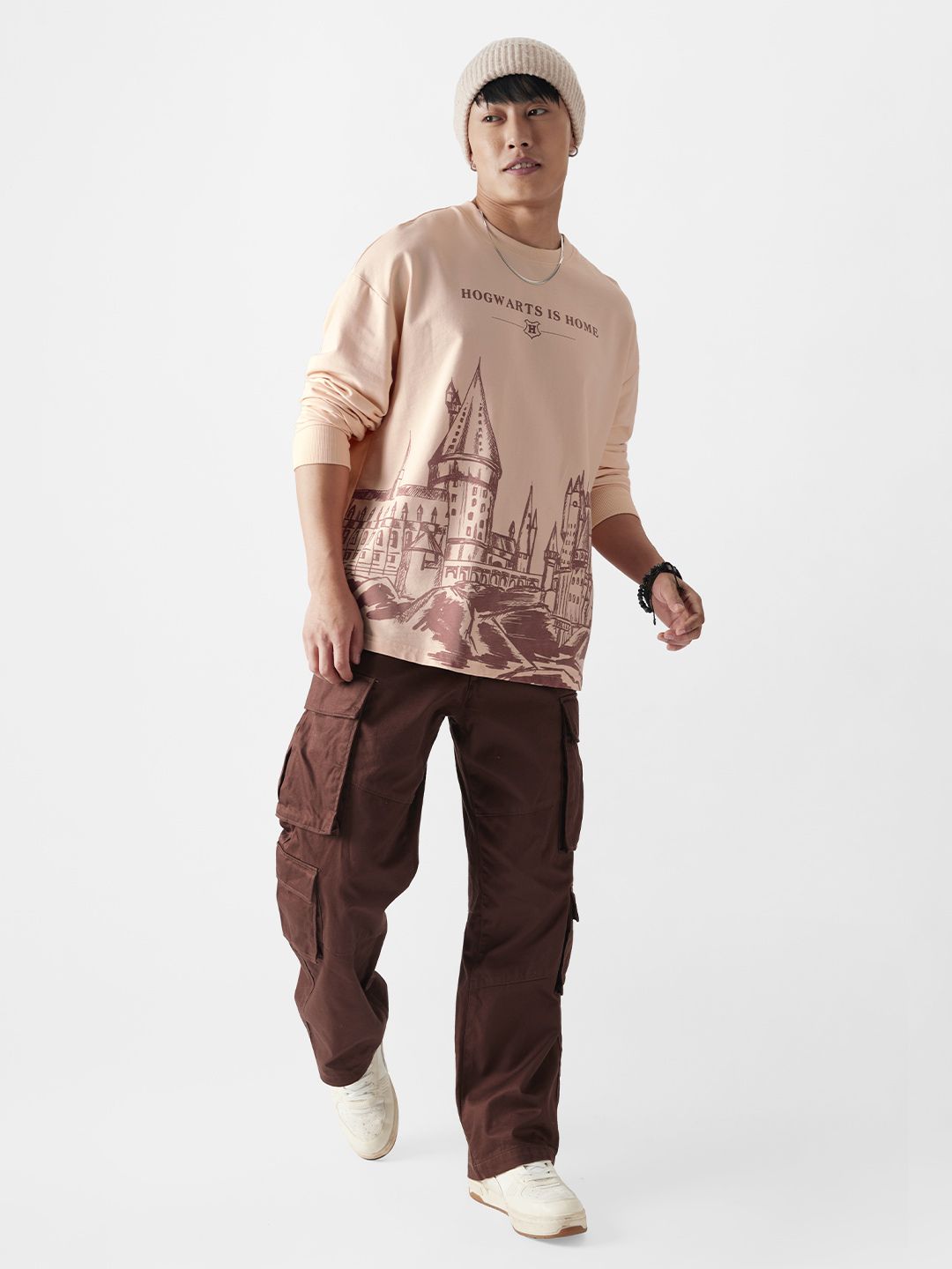 Harry Potter: Hogwarts Is Home Oversized Full Sleeve T-Shirts price