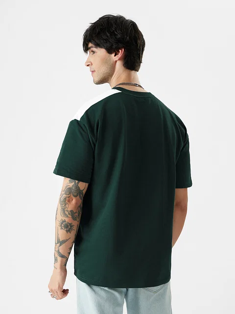 Buy Solids: Emerald Green Oversized T-Shirts Online