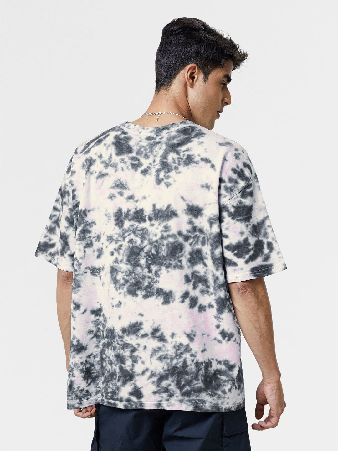 Buy Tie dye Grey and Black Oversize T-shirt